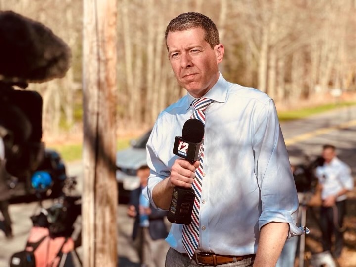 Tim White reporting in the field