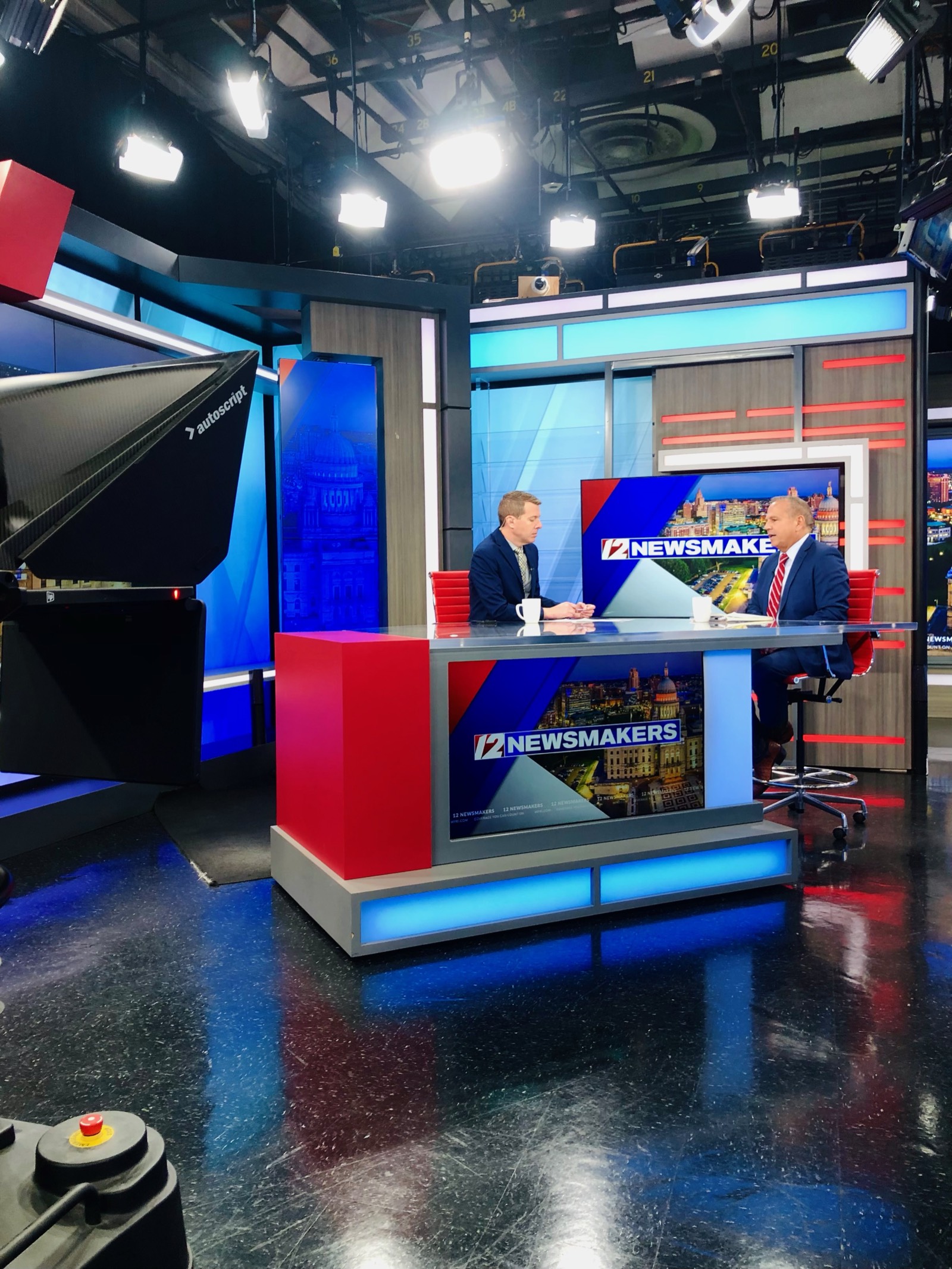 Tim White on the Newsmakers set at WPRI 12